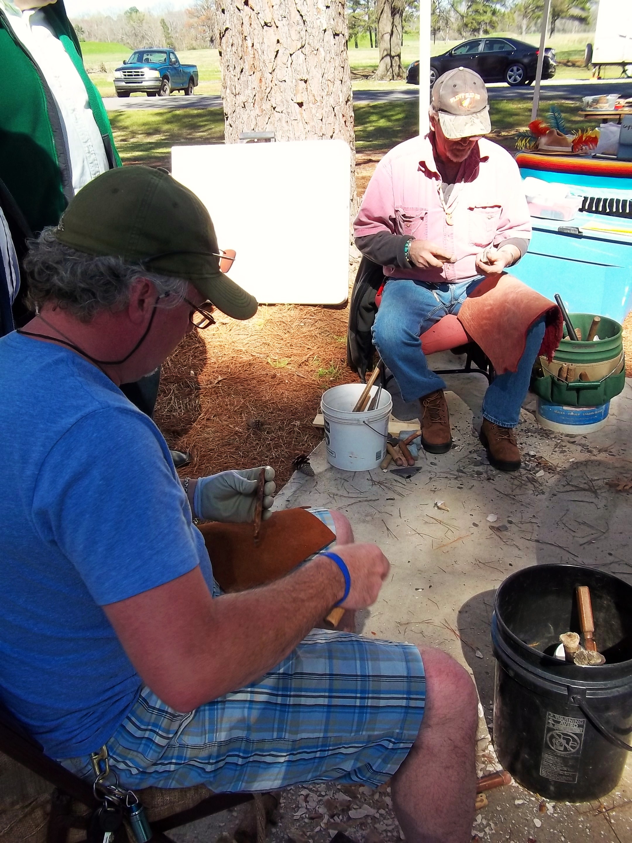 KnapIn at Moundville Archaeological Park Moundville Alabama.Travel