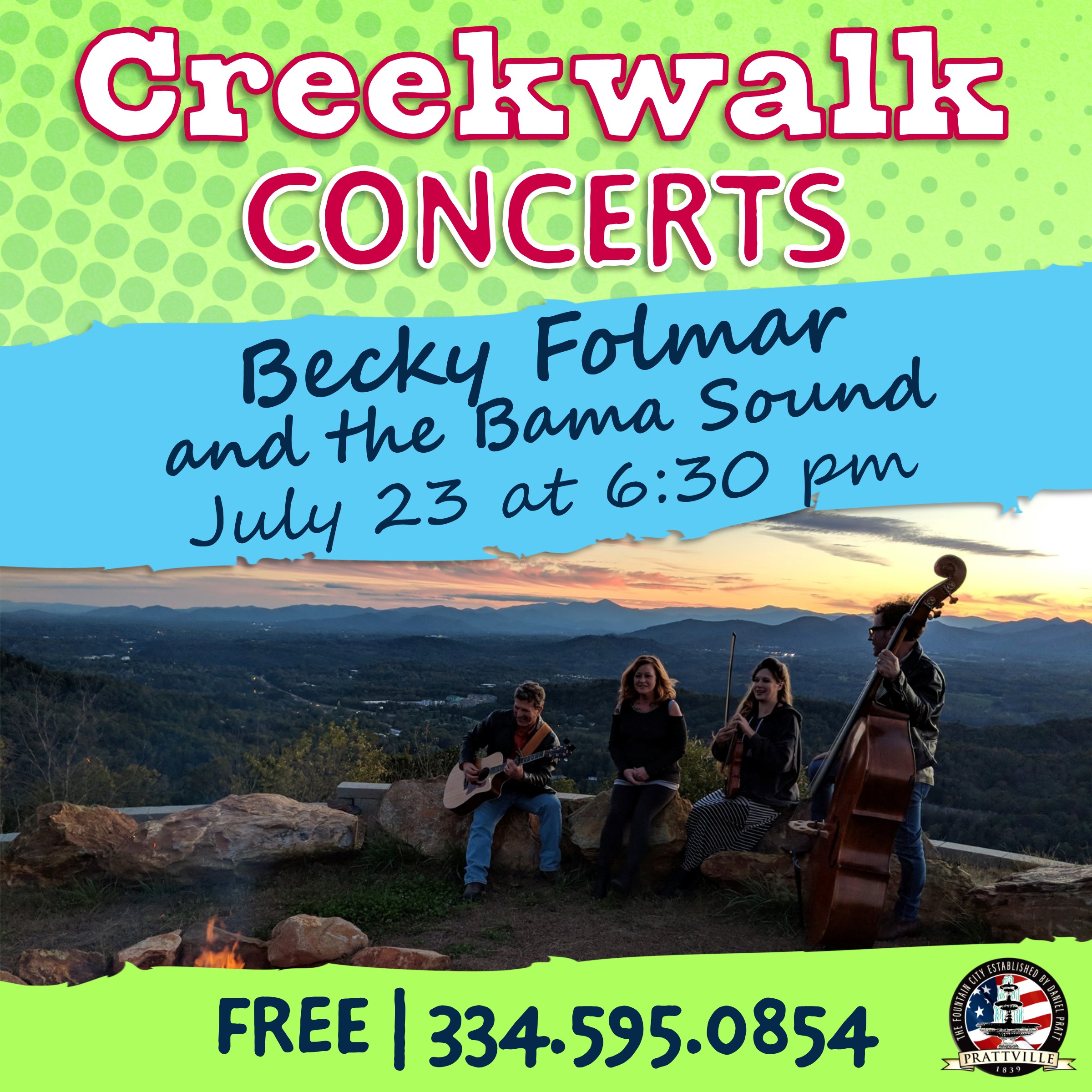 Creekwalk Concert Featuring Becky Folmar and the Bama Sound