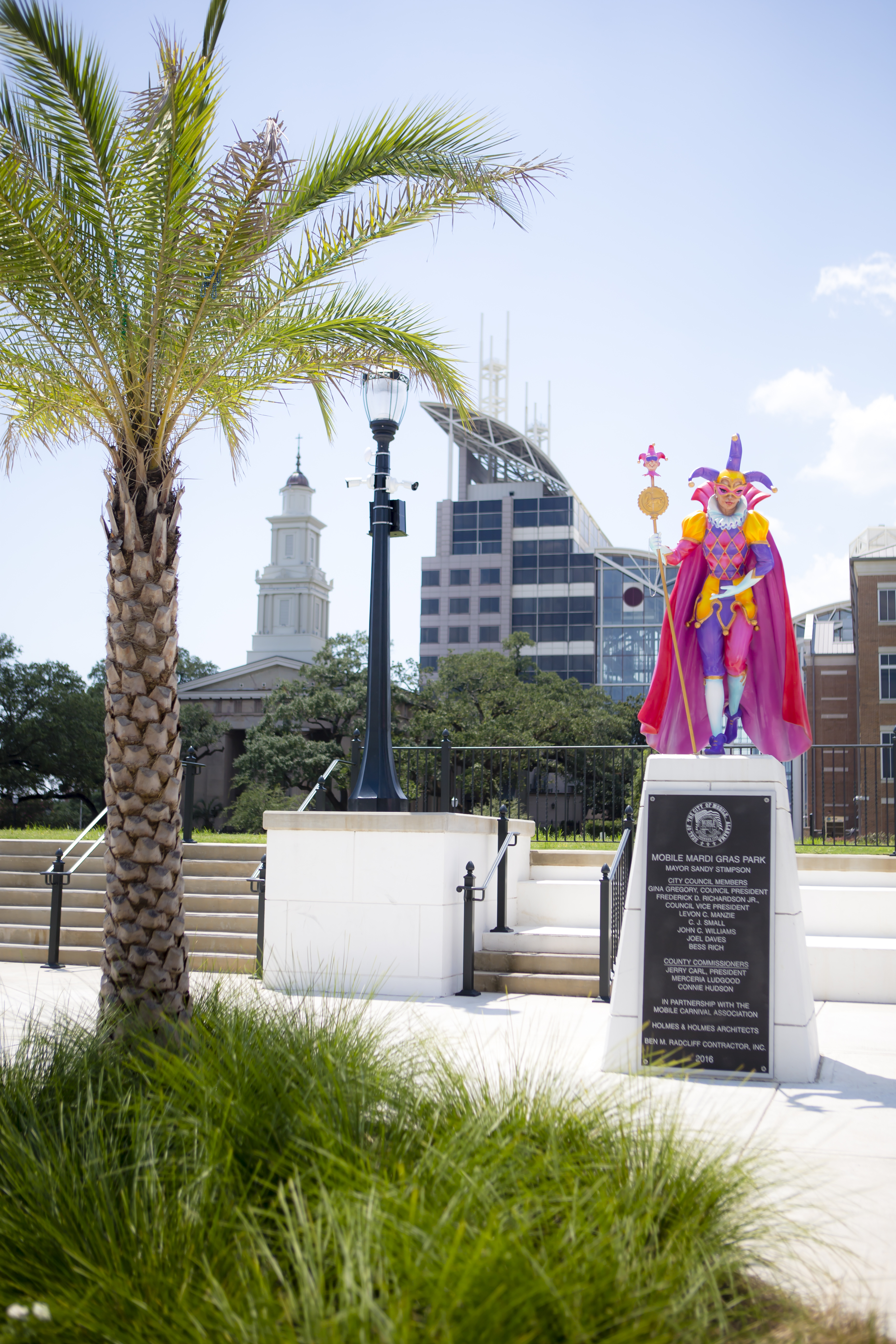 Mardi Gras tree at Mardi Gras Park with Renaissance Riverview