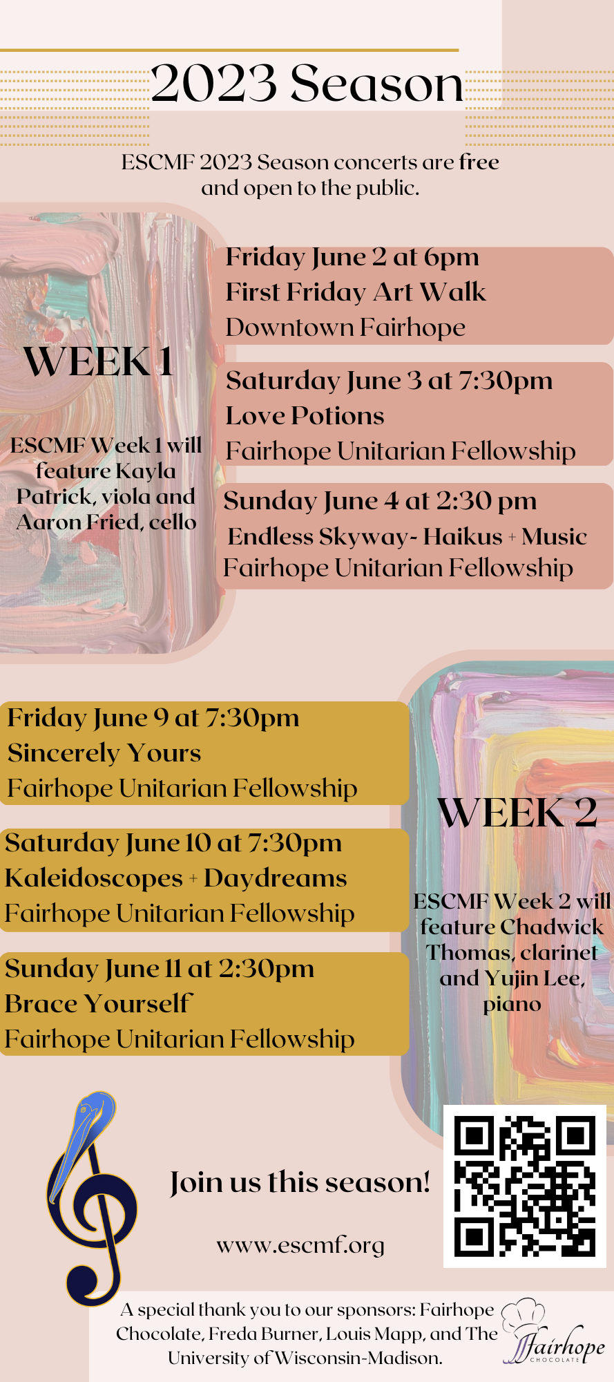 Eastern Shore Chamber Music Festival Presents: Sincerely Yours..