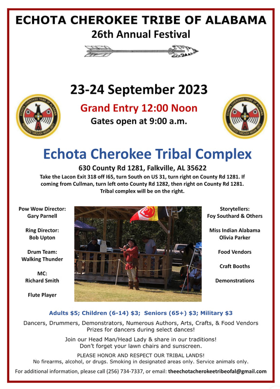 26th Annual Echota Cherokee Tribe of Alabama Festival and Pow Wow