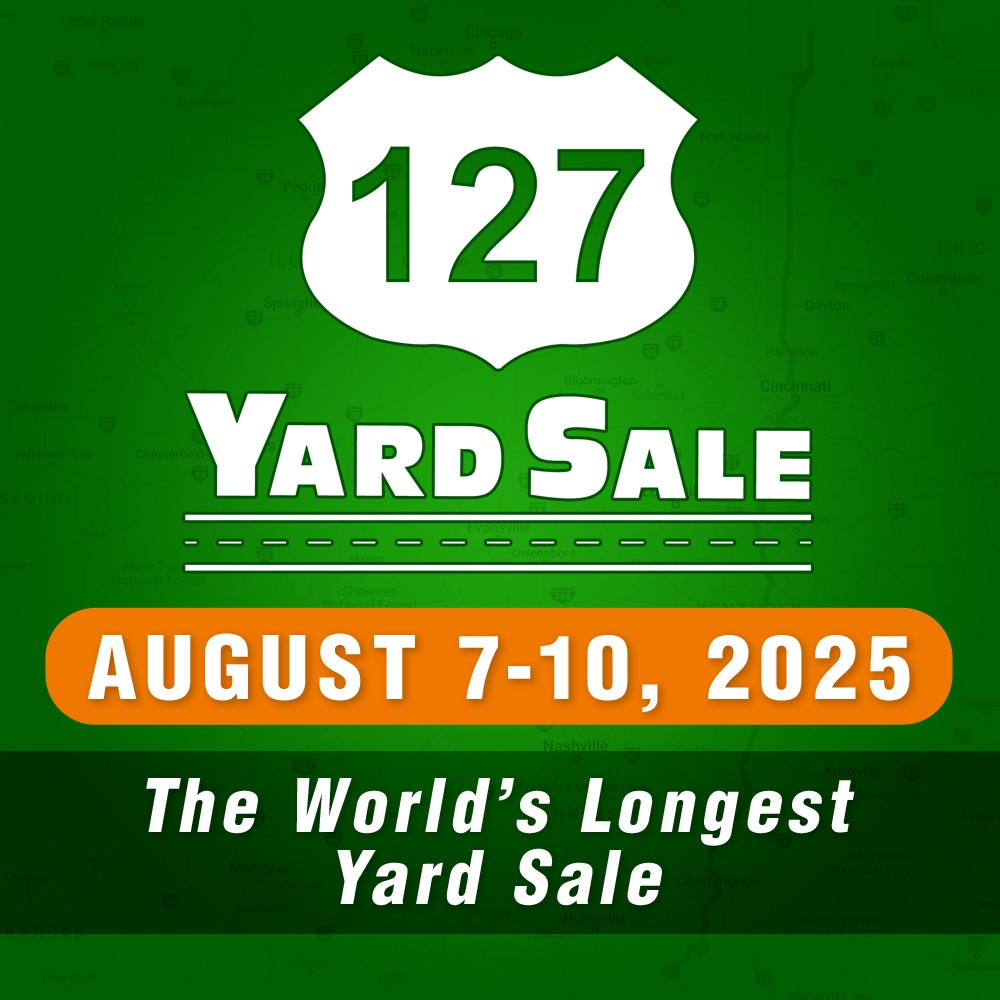 127 Yard Sale - The World's Longest Yard Sale! August 7-10, 2025
