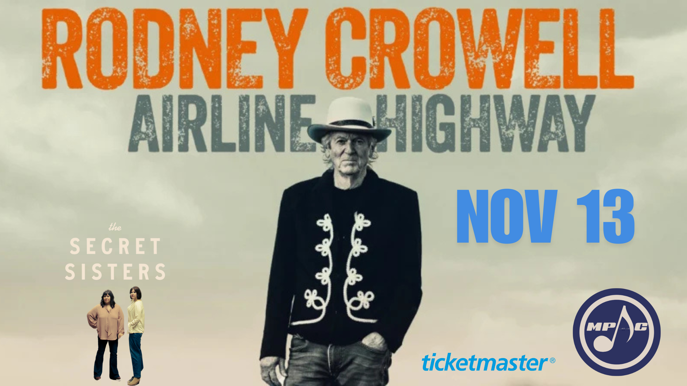 Rodney Crowell live in Montgomery, AL