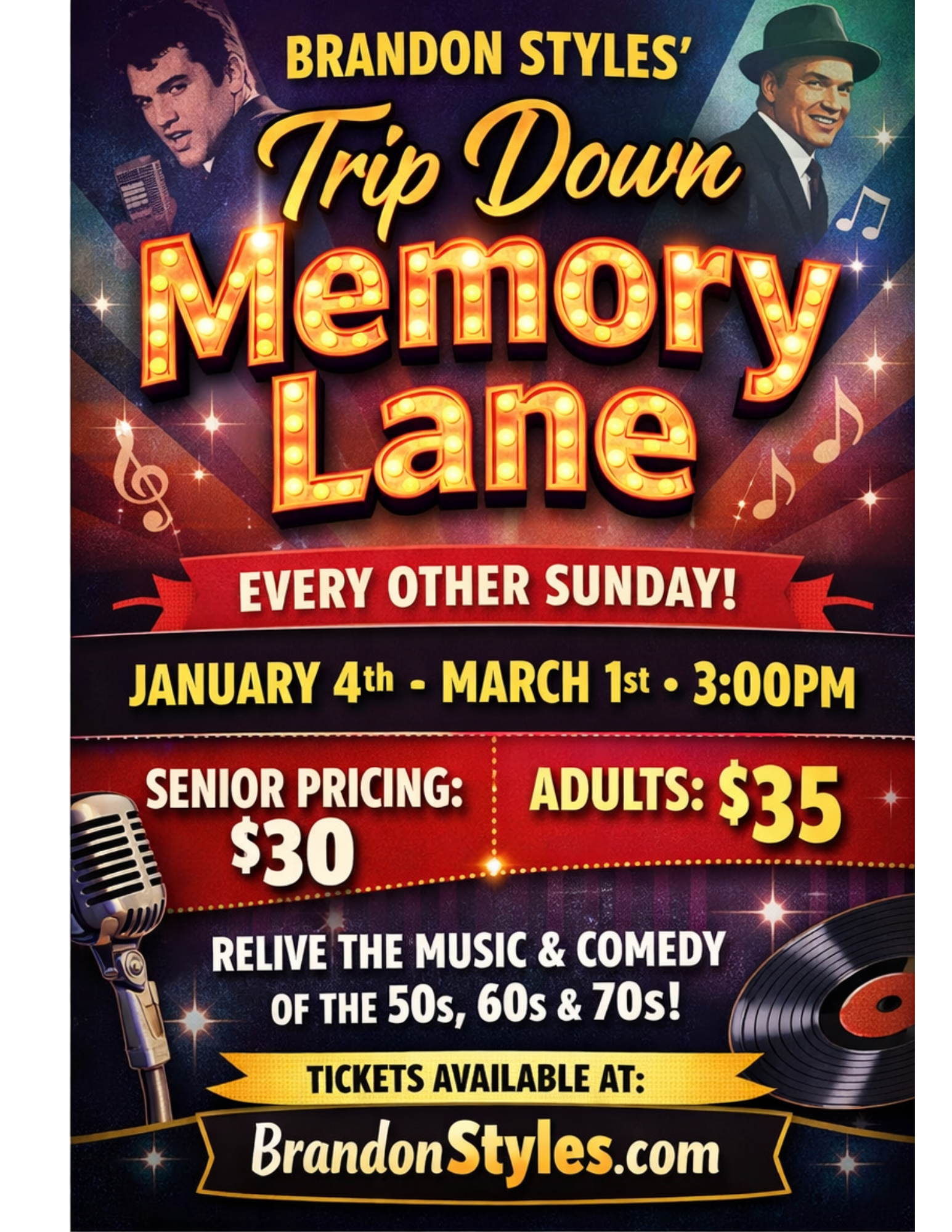 Brandon Styles TRIP DOWN MEMORY LANE - 1 Man, 40 Voices