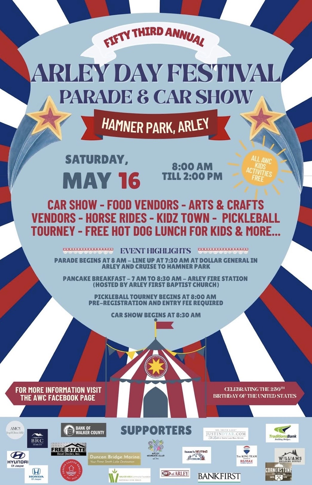 53rd Annual Arley Day Festival, Parade and Car Show