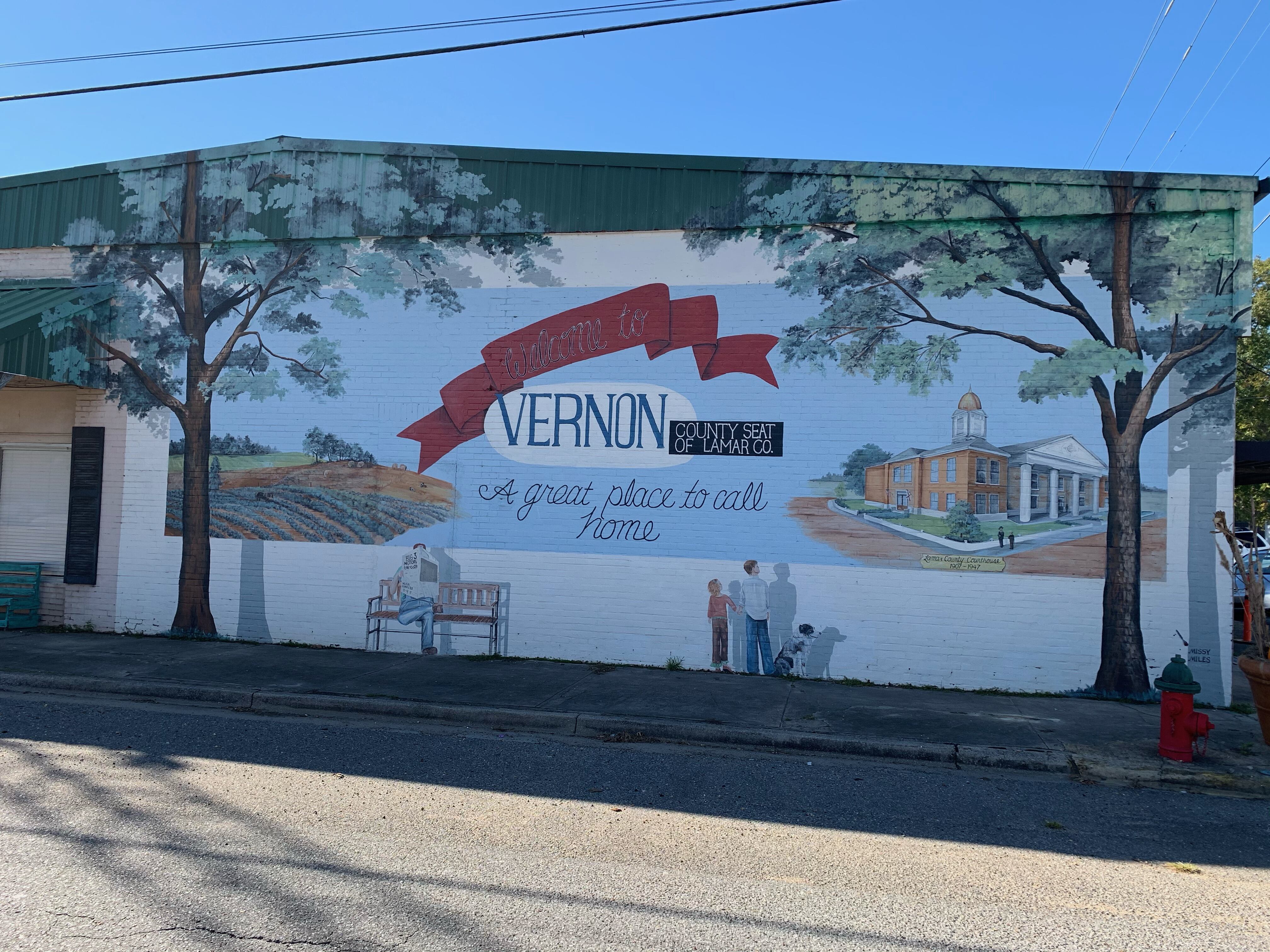 Mural in downtown Vernon, Alabama