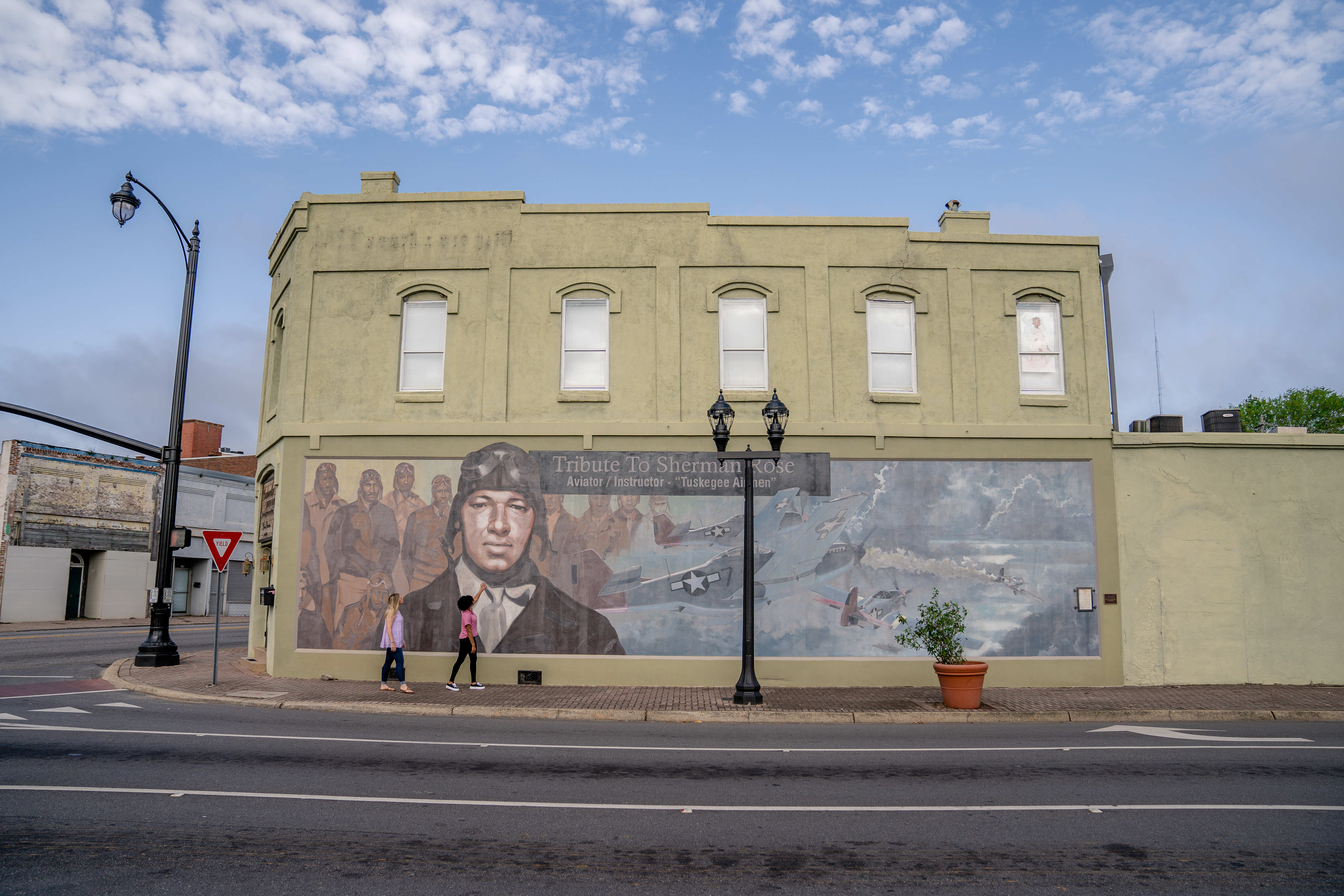 Murals in downtown street of Dothan, Alabama