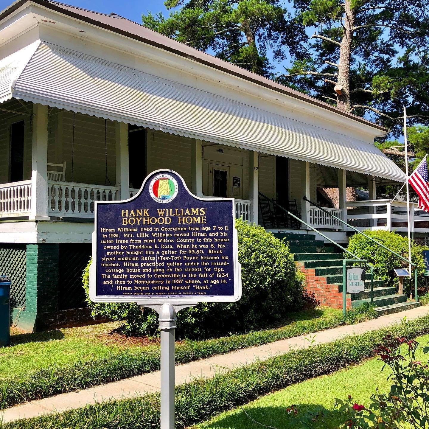 Hank Williams Boyhood Home in Georgiana, Alabama.