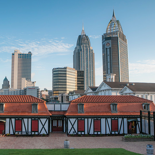 View of Fort Conde in Mobile, Alabama.